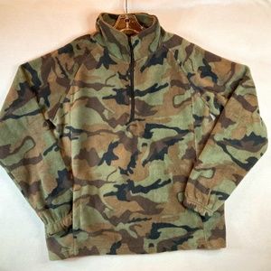 Raw brand Mens Camouflage Half zip Fleece Sweatshirt size size X-Large EUC